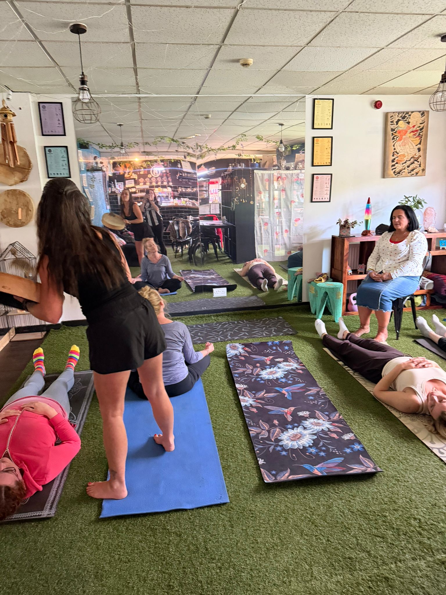 A group yoga class at The Healing Centre